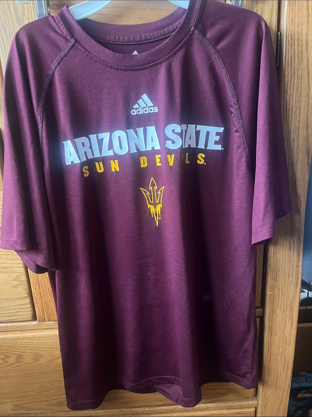 adidas Arizona State Sun Devils Maroon Performance Tee